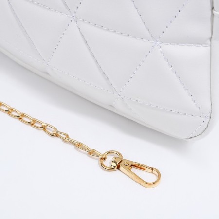 Bag Cross-Bodi with a zipper, white color-5