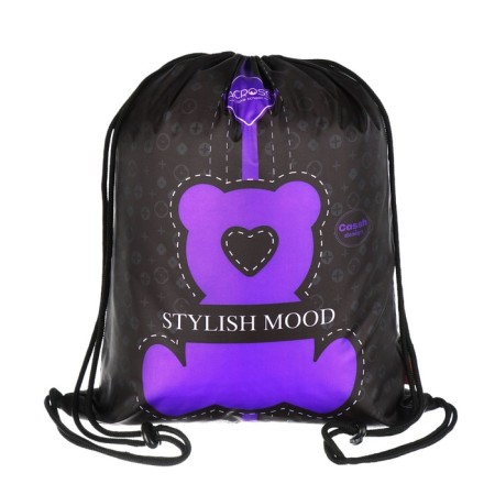 School backpack 37 x 28 x 13cm, ergonomic back, Across 557, black-10