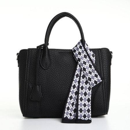 Bag Textura, 25*7*21, OD with zipper, regure belt, black-2