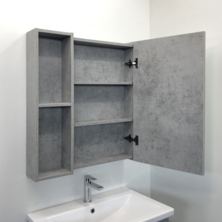 Mirror Closher Comforty Oslo 60 for the bathroom, color is bright concrete-1