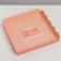 Cookie box, confectionery packaging with PVC lid, “eat me and smile”, 18 x 18 x 3 cm