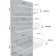 Korsin regiment for economy panels, 596 × 301 × 130 mm, white color