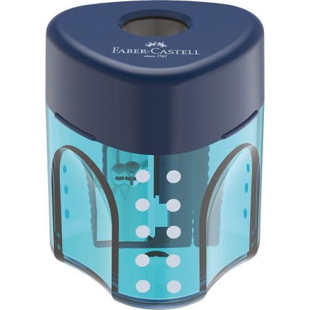Plastic sharpener with "curtain" Faber-Castell Grip Auto mini, 1 hole, container. Mix-3