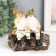 Polystone souvenir "Two gnomes in caps on the logs" 12.3x12.7x7.5 cm