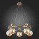 Suspended EVOLUCE lamp. Sle106303-05. Pechio. 5x60 watts, E27, 62x62x22 cm, bronze color