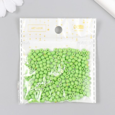 Round beads 6/0 "Green Neon" 20 g-3
