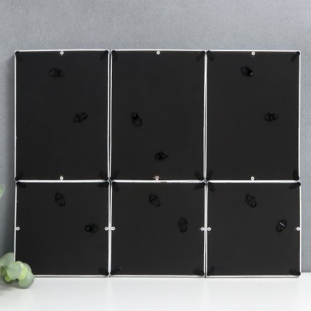 Photo frame in 6 photos 10x10, 10x15 cm "Classic" White set 6 pcs 31.5x40 cm-1
