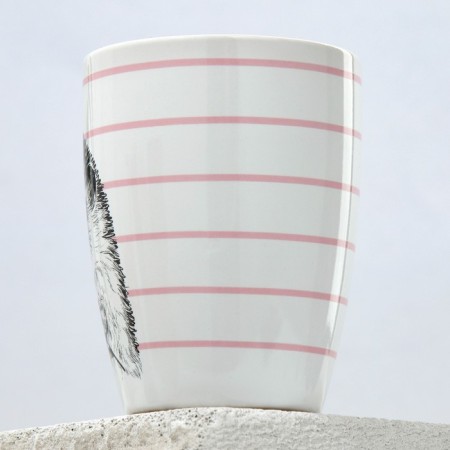 Ceramic mug "Hedgehog", 350 ml, white color-2