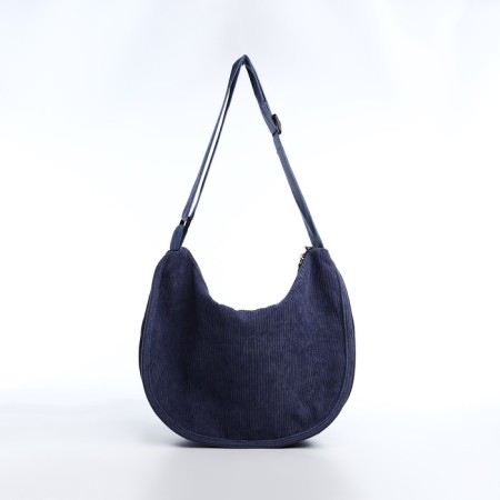 Youth bag with zipper, dark blue color-3