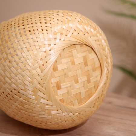Wicker basket, from bamboo 27x27x25 cm-4