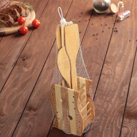 A set of kitchen supplies, 4 items, on a stand-4