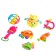 A set of rattles with teething, 7 pieces in a set, in a container