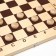 Wooden checkers "Big", board 43x 43 cm, with glue, D checkers 2.8 cm