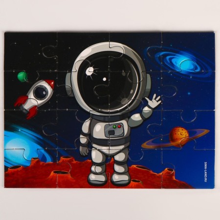 Puzzles with a soft toy "Cosmonaut"-8
