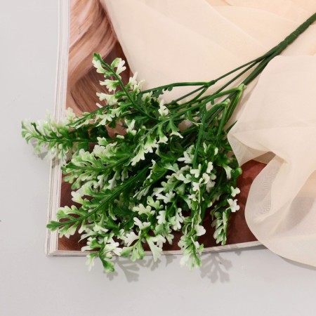 Bouquet "Tarhun Sadovy" 27 cm, white-green