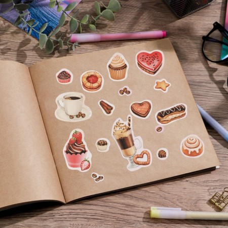 Paper stickers "Coffee", 14 × 21 cm-2