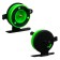 Inertial coil, metal plastic, diameter 5 cm, guide fishing lines, black-salad, 601d