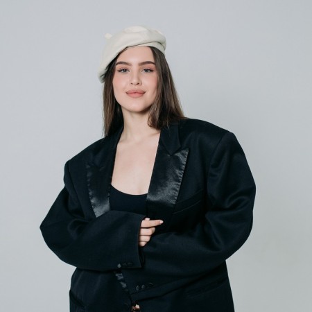 Beret, sandy color, rr 56cm-9