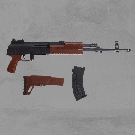 AK-12 automatic machine, shoots with bullets 6 mm-5