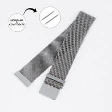 Solomon watch strap, 22 mm, metal, L-23 cm, chrome