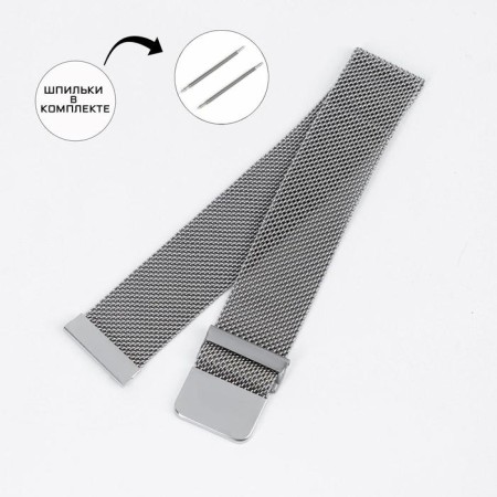 Solomon watch strap, 22 mm, metal, L-23 cm, chrome