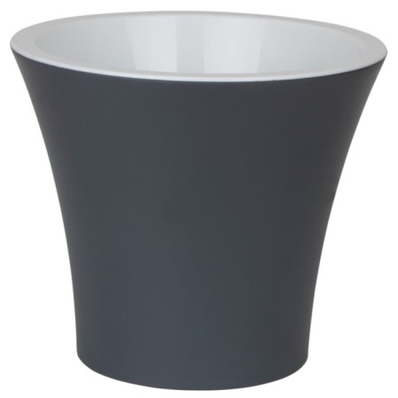 Plastic pot Live-In-Green with the City tab, d = 17 cm, 2.3 l, color anthracite