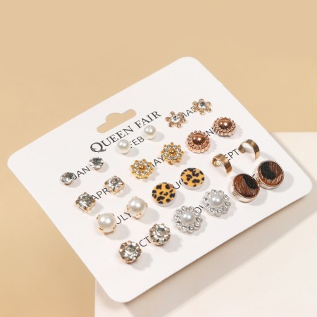 Pusets 12 pairs "Fantasy" Leopard, color-1