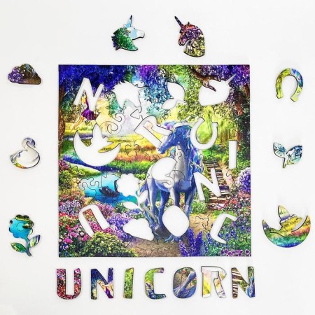 Figure wooden puzzle "Fabulous unicorn"-1