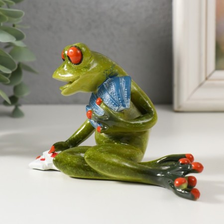 Souvenir Polystone Lak "Frog-card" 12.5x8x8 cm-3