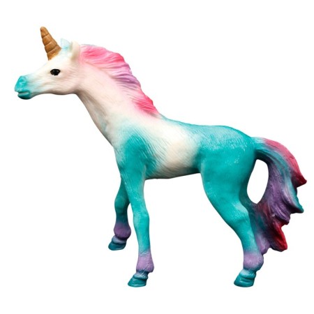 Figure "World of Fantasy: azure foal-unicoride with a colored mane"