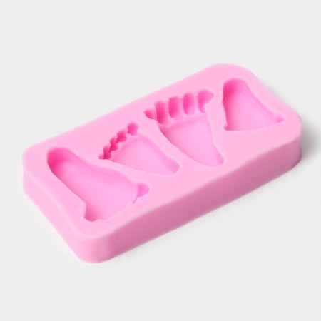 Mold Dolyana "Traces", silicone, 9 × 4.7 × 1.3 cm, pink color-2