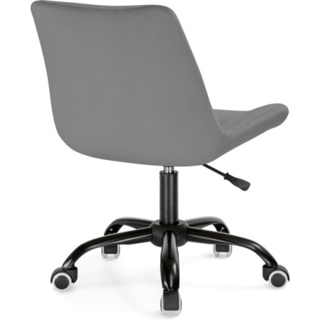 Computer chair Ordi Metal/velor, black/gray 56x65x85 cm-3
