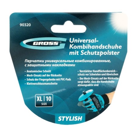 Universal GROSS 90320 gloves, combined, with protective pads, size 10-5