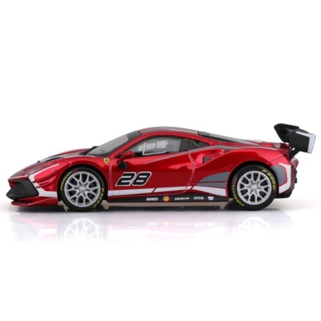 Racing machine Bburago Ferrari 488 Challenge Evo 2020, Die-Cast, 1:43, Red color-8