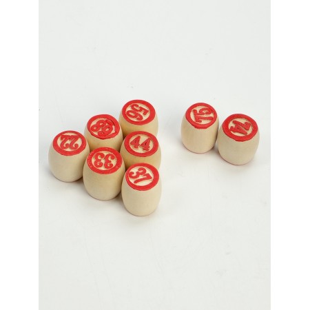 Russian lotto board game "Matryoshka", barrel 2.7 x 2.1 cm, 24 cards 21.4 x 7.9 cm-3