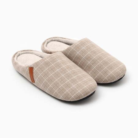 Male slippers, size 42-43, beige color-11
