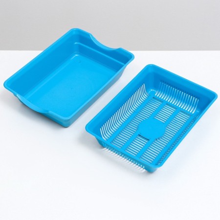 Deep toilet with a mesh of 36 x 25 x 9 cm, blue-5