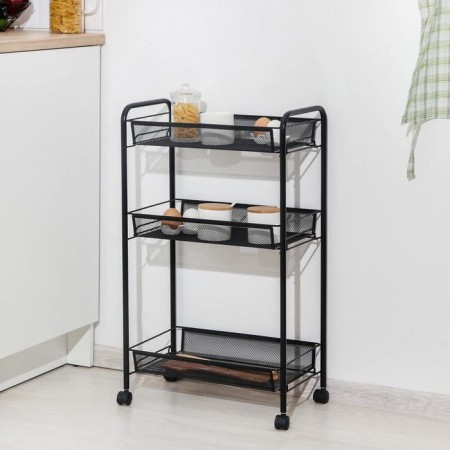 Roadfly 2K, 3 tiers, 44 × 25 × 73.5 cm, on wheels, black color-2