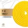 Ripper for rhythmic gymnastics weighted Grace Dance, 3 m, yellow color