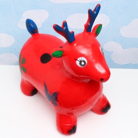 Toy - Children's "Deer" rubber inflatable, 50x27cm, red-2