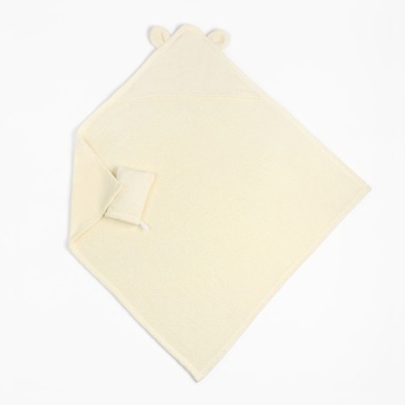 Set for bathing the crumb I (a concrete towel 85*85 ± 2cm, a towel 40*55cm, mittens) milk-1