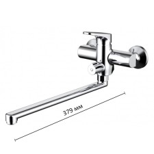 Bravat Eler F6191238CP-01L-RUS bath mixer, with a long spill