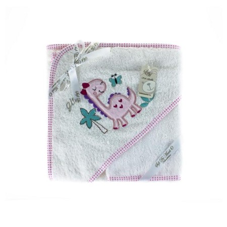 Fanny Dino corner towel, size 80x80 cm, white color