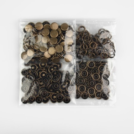 Shirt button, closed, d = 9.5 mm, antique color-3