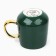 New Year! New Year's ceramic "gift" mug, 600 ml, green color