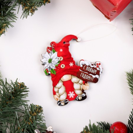 A set of Christmas tree toys "Gnome", 5 pcs, bilateral-2