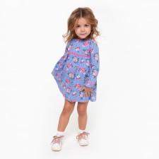 Dress for girls, blue color, height 116 cm