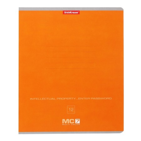 Notebook of 12 sheets in the Erichkrause "MC-7" line, covered cardboard cover, OFSET block 100% whiteness, mix-5
