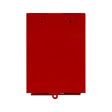 Mail box without a lock (with a loop), vertical, "mail", burgundy-9