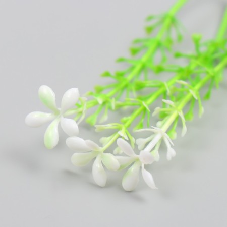 Artificial plant for creativity "White flowers" set of 12 pcs 10 cm-4